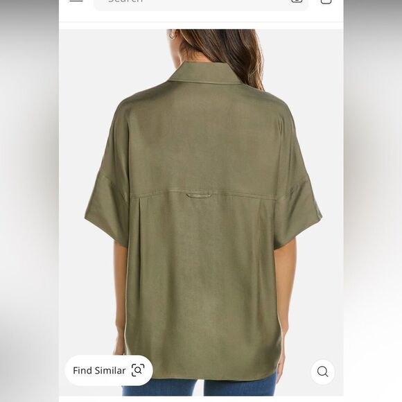 VINCE Utility Silk Blend Shirt NWT - Picture 4 of 5